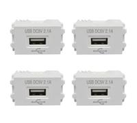 ISTOVO 4X Panel de Carga de TeléFono MóVil MóDulo de AlimentacióN USB Enchufe de 220 V Transformador de 5 V Adaptador de ConmutacióN de Enchufe de Carga USB de 2,1 A