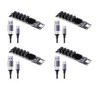 ISTOVO 4X Tarjeta Convertidora Adaptadora de 5 Puertos Type-C A SATA3.0 6Gbps USB10G JM575+JMS580 para Expansión SSD HDD