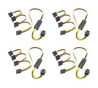 ISTOVO 4X Tarjeta Gráfica de 6 Pines una Disco Duro Cable de Alimentación Cable de 12 V una Disco Duro Estabilización de Voltaje Reductor