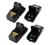 ISTOVO 4X Trampa para Ratones Trampa para Ratones Dedos en Trampa para Ratas Negro