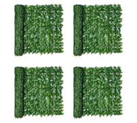 ISTOVO 4X Valla de Planta de Pared de 0,5X3 Metros Hojas de de ImitacióN Artificial Valla de Privacidad Paneles de DecoracióN de Pantalla Cobertura