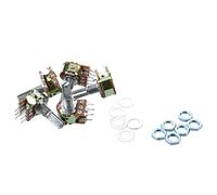 ISTOVO 5 Pcs B50K 50K ohm 6 Pins Dividir Ejes de Rotacion Lineales Doble Conicos Potenciometros
