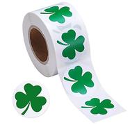 ISTOVO 500 Piezas de Pegatinas del DíA de San Patricio, Pegatinas en Rollo de TréBol, Etiqueta Adhesiva de 1-1/2 Pulgadas para DecoracióN y Manualidades Irlandesas