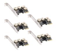 ISTOVO 5X 4 Puerto PCIe Placa Adaptadora Vertical PCI-E 1 A 4 USB 3.0 PCI-E Ranura de GPU Prolongador de Subida de