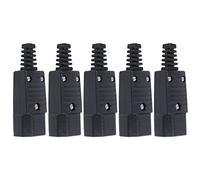 ISTOVO 5X Negro IEC-320 C14 Macho Clavija Conector Enchufe de Entrada de Potencia AC 250V 10A