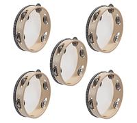 ISTOVO 5X Regalo de Percusión Redonda de Tambor de Pandereta Musical de 7 Pulgadas para Fiesta de KTV