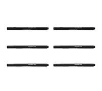 ISTOVO 6 x Tejido Rotuladores Colores Permanentes para Bricolaje Textil Ropa Camiseta Zapatos Negro