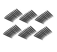 ISTOVO 60 Pcs Black Plastic Tip Head Pinzas AntiestÁTicas de 12 cm de Longitud