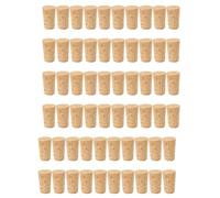 ISTOVO 60 Pcs/Lote Tapones de Madera Natural Tapones de Vino Tapón de La Botella de Madera Tapones de Botella de Vino Tipo Cono Tapón de Sellado Tapones de Cerveza Tapones de Botella