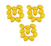 ISTOVO 60 Piezas de Limones Artificiales Limones Falsos Limones Falsos Frutas En Amarillo 3 Pulgadas de x 2 Pulgadas de