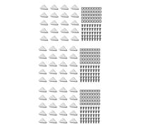 ISTOVO 60 Piezas Soporte de La Esquina 120 Piezas M5 x 10 mm Tuercas de T-Ranura, 120 Piezas M5X10mm Tapa de Enchfue Hexagonal