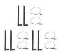 ISTOVO 6X Antena WiFi InaláMbrica 6Dbi de Doble Banda RP-SMA + Cable Flexible MHF4 para MóDulos de Tarjeta InaláMbrica WiFi/WLAN AX200 AC9260 NGFF M.2