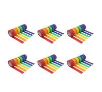 ISTOVO 6X Cinta de Enmascarar de Colores,Pintores de Colores para Manualidades,Etiquetado O Codificación-6 Rollos de Diferentes Colores-Cinta de Enmascarar 1 Pulgadax13 Yardas(2.4cmx12M)
