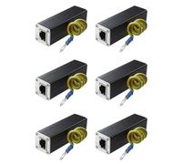 ISTOVO 6X Pararrayos de Trueno Protector Sobretensiones de Red Ethernet Clavija RJ45 100MHz