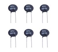 ISTOVO 6X Termistor 20D-20 para Limitar la Corriente de Entrada del Lastre de Alimentación CFL, Negro