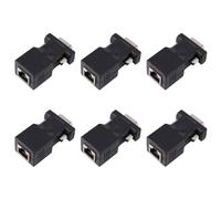 ISTOVO 6X VGA Extensor Macho A LAN Cat5 Cat6 Rj45 Adaptador de Cable de Red