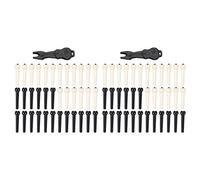 ISTOVO 72 Piezas de Clavijas de Puente de Guitarra Acústica En Y Negro con Extractor de Clavija de Puente de 2 Pieza En Guitarra