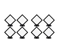 ISTOVO 8 Piezas de Soporte para Monedas de Desafío Flotante 3D con Soporte Caja de Joyería Antideslizante Gabinete de Exhibición de Monedas Negro