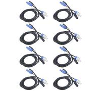 ISTOVO 8X Cable Powercon Combinación de Enchufe Powercon y Línea de Señal XLR para Tránsito de Señal de Conexión de Alimentación de Luz (A)