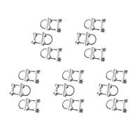 ISTOVO Abrazadera de Mástil de Antena Doble Bloque de Mordaza En V con Pernos En U Kit de Soporte de Montaje de Mástil Una Mástil Antioxidante Resistente para TV, CB (15 Juegos)