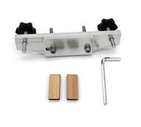 ISTOVO Abrazadera de Puente de Guitarra de Metal Herramienta de UnióN de Puente de Guitarra de Acero Inoxidable para Luthiers con Herramientas de Luthier de Guitarra de Bloque de Madera