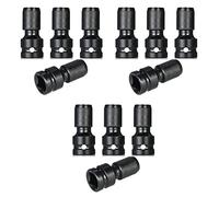 ISTOVO Adaptador de de 12 Piezas 1/2 Unidad Cuadrada A 1/4 Adaptador de Enchufe de Vástago Hexagonal Convertidor de Portabrocas de Liberación RáPida para Llave de Trinquete