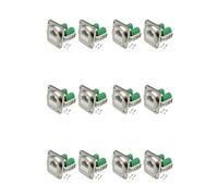 ISTOVO Adaptador de Terminal de Tornillo de Montaje en Panel RJ45 de 12 Piezas, Conector de Montaje en Panel Hembra RJ45/8P8C, Extensor de Terminal Sin Soldadura RJ45