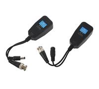 ISTOVO Balun de Video Pasivo HD-CVI/TVI/AHD con Conector de AlimentacióN y Transmisor de Datos RJ45 CAT5 1 Par