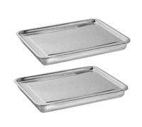 ISTOVO Bandejas de Acero Inoxidable para Cultivo de Brotes, 2 Niveles, 10,4 Pulgadas, Kit de Cultivo de Microvegetales, Bandeja para Germinación de Semillas con, Paquete de 2