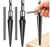 ISTOVO Broca/Broca Manual de 2 Piezas, Escariador CóNico de 2 Usos, Escariador Hexagonal de 6 Ranuras, CóNico de 5-16 Mm/3-13 Mm