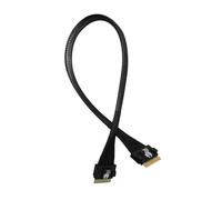 ISTOVO Cable de Datos PCIE4.0x8 SFF8654 A SFF8654 Macho A Macho Slimsas 8X SFF8654 X8 GEN4 para Tarjeta Gráfica GPU SSD B