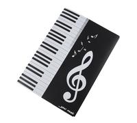 ISTOVO Carpeta de Música Expandible de 4 Páginas, Tamaño A4, con 6 Bolsillos, para Guardar Partituras de Piano, con Clip para Partituras.