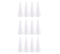 ISTOVO Conos de Espuma de ÁRbol para Manualidades, Suministros de Arte de Poliestireno (4.5 X 13.5 Pulgadas, 12 Unidades)