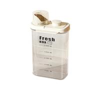 ISTOVO Contenedor Transparente para Almacenar Granos de Cocina con Asa, 2800 Ml, Resistente A la Humedad y A los Insectos, Amarillo Crema