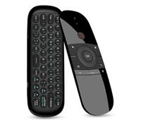 ISTOVO Control Remoto Inalámbrico con Teclado Air Mouse W1 de 2,4 G, Aprendizaje Remoto por Infrarrojos, Detección de Movimiento de 6 Ejes para Smart TV, Android y PC