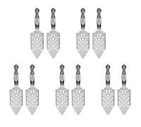 ISTOVO Cucharas de Absenta de 10 Piezas, Kit de Fabricación de Cucharas de Cócteles de Absenta de Acero Inoxidable Gotero Gótico para Fuente de Absenta
