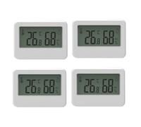 ISTOVO HigróMetro y TermóMetro Digital de 4 Piezas, TermóMetro para Reptiles con Soporte MagnéTico y de Mesa, Temperatura y Humedad