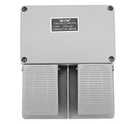 ISTOVO Interruptor de Pie Ydt1-16 Cáscara de Aluminio Gris Herramienta de Máquina de Interruptor de Pedal Doble Accesorios de Interruptor