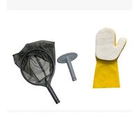 ISTOVO Kit de Limpieza de Piscina, Accesorios para BañEra Hidromasaje 3 Piezas Kit SPA con Skimmer de Piscina,Cepillo para Fregar y Guantes Esponja para Spas BañEra Hidromasaje Piscina