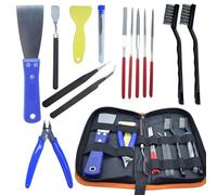 ISTOVO Kit Herramientas para Impresora 3D, 24 Piezas, Kit Herramientas Extracción y Limpieza Boquillas para Impresora 3D, Cepillo Alambre, Cortador Alambre Al, Cuchillo Raspador