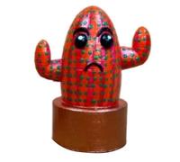 ISTOVO Muñeca de Cactus, Cactus de Ojos Grandes, Miniatura, Adornos Únicos de Cactus para Escritorio, Decoración de Habitación A