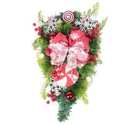 ISTOVO NavideñA de BastóN de Caramelo para Puerta de Entrada, Decoraciones NavideñAs para Escaleras, NavideñA para DecoracióN Interior de 12X24 Pulgadas