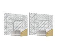 ISTOVO Paneles acústicos autoadhesivos, 24 paneles de absorción de sonido de 30 x 30 x 1 cm, paneles decorativos de pared insonorizados C
