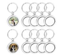ISTOVO Paquete de 10 Llaveros de Sublimación de Metal Giratorios de 360°, Llaveros de Sublimación de Doble Cara en para Hacer Tú Mismo