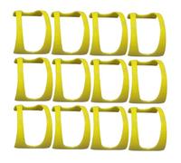 ISTOVO Paquete de 12 Bandejas para Tacos, Bandejas de Plástico para Burritos, Bandejas para Servir, Suministros para Fiestas, para Tacos, Burritos, Hot Dogs, Amarillo