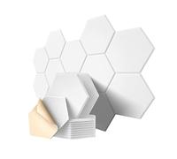 ISTOVO Paquete de 12 Paneles AcúSticos Hexagonales, Paneles de Espuma una Prueba Sonido con Borde Biselado, Acolchado una Prueba de Sonido para DecoracióN de, Estudio y Oficina