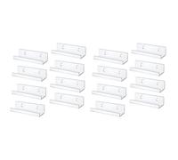 ISTOVO Paquete de 16 Estantes de Pared para Transparente, Soporte para Discos de Acrílico, Estante para