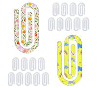ISTOVO Paquete de 20 Clips de Papel Acrílicos para Sublimación, Tamaño Jumbo de 10 X 5 cm, para Oficina, Hogar, Escuela, Bricolaje.