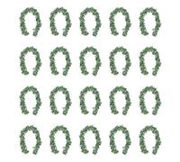 ISTOVO Paquete de 20 Eucaliptos Artificiales de 6,5 Pies con Guirnalda de Sauce, Plantas de Enredadera Falsa con Hojas, Vegetación de Dólar de Plata Falso