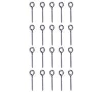 ISTOVO Paquete de 20 Tornillos con Forma de Ojo de Acero Inoxidable Gancho de Metal Anillo Terminal de Madera M6